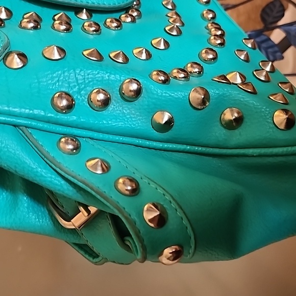 Revolution Green Studded Vegan Purse - Picture 2 of 9